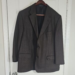 Coppley Wool Classic Brown Single Breasted Men's Blazer Size 50 T